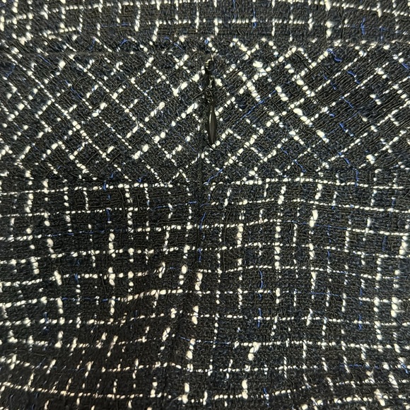 J. Crew A-line Tweed Skirt Black White & Blue Career Preppy Staple Sz 2 - Picture 9 of 13